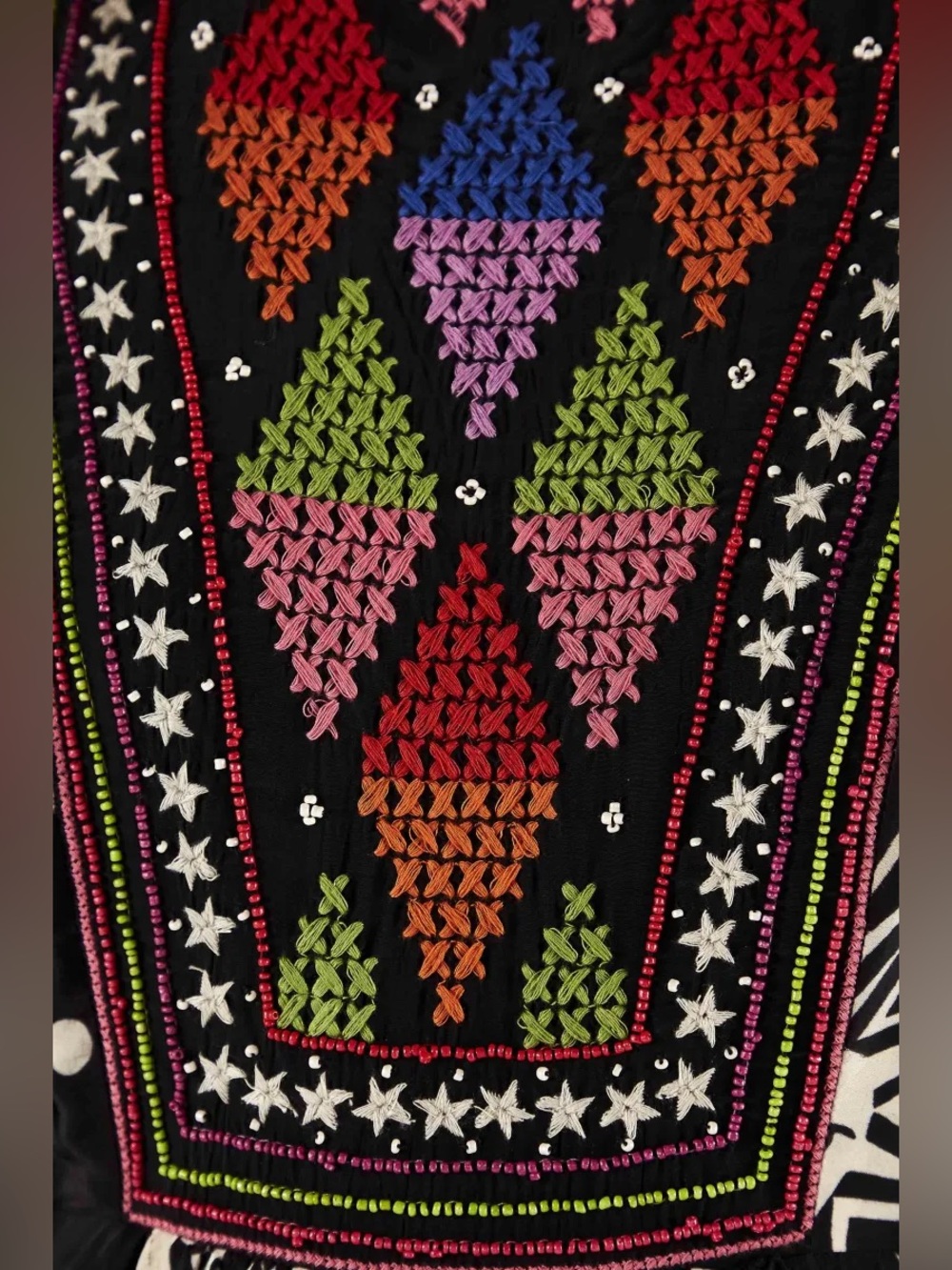 NWT Anthropologie Farm Rio Black & White Cerrado Sky Maxi Dress boho - Picture 4 of 15
